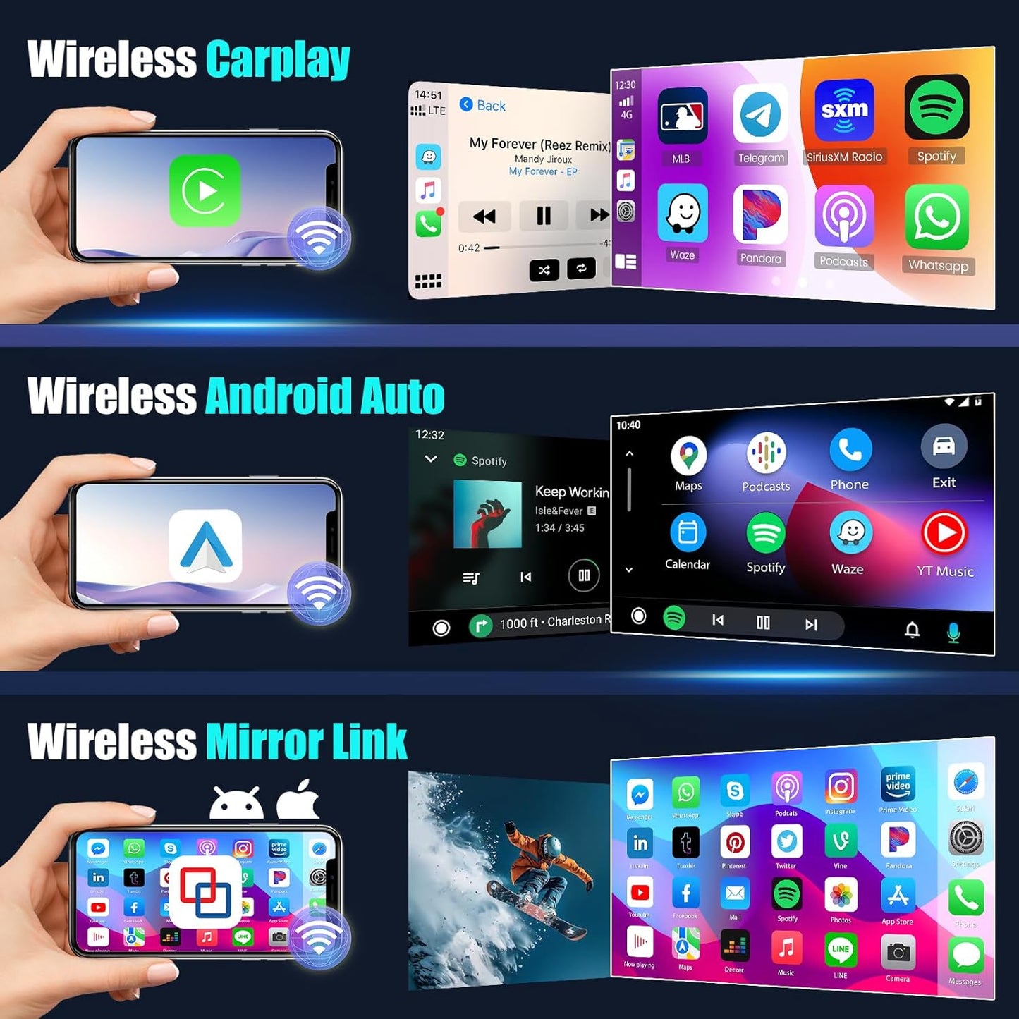 Android Autoradio – Multimediasysteem – Navigatiesysteem – Inbouwradio – Touchscreen Radio – Voor Peugeot 308/408 2007-2015 – Draadloze CarPlay & Android Auto – 9 Inch Touchscreen