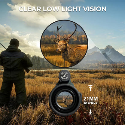 12x56 HD Monocular Telescope with Smartphone Adapter, Upgraded Tripod, Hand Strap - High Power Monocular with Clear Low Light Vision for Star Watching - Lightweight Monocular for Bird Watching Hunting