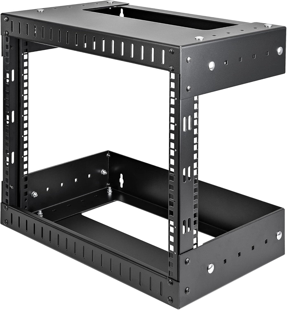 2-Post 8U 19 Inch Open Frame Server Rack – Netwerk Rack – Data Rack – Patchkast – Serverkast – Verstelbare Diepte 30,5-50,8 Cm – Draagvermogen 90 Kg