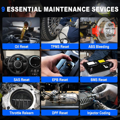 OBD2 Scanner – Foutcode Uitlezer – Diagnosetool – Autoscanner – Diagnoseapparaat – 9 Essentiële Onderhoudsfuncties – Levenslange Gratis Updates