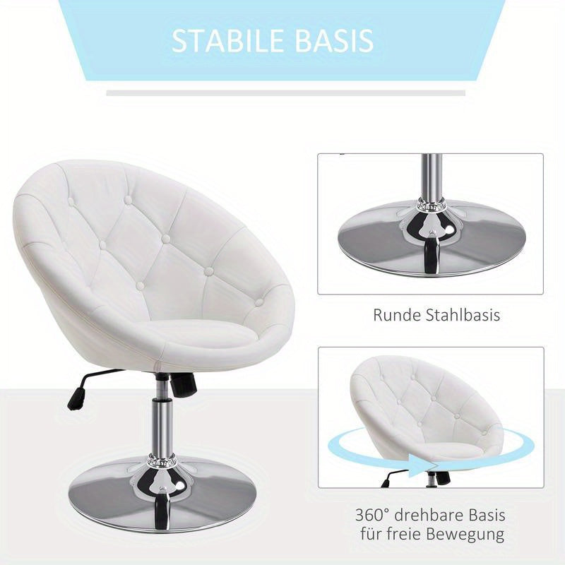Bureaustoel – Office Chair – Ergonomische Stoel – Draaistoel – Desk Chair – Verstelbaar in Hoogte – Stevig Stalen Frame – Donkerbruine Bekleding – 78-90 cm Hoogte