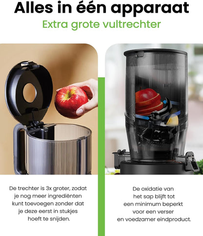 Hurom Slowjuicer | Sapcentrifuge voor groenten en fruit | H320N | Elektrische koudpers | Stille motor | Gemakkelijk schoon te maken met grote container en zeefilter 2L | BPA-vrij (ZWART)
