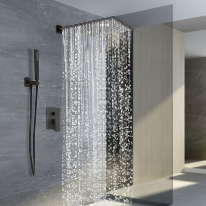 Inbouwdouchearmatuur – Inbouwdoucheset – Douchesysteem – Thermostatische Douche – Wandmontage – Met Handdouche – 360° Verstelbare Houder – Hoogwaardig Messing & Roestvrij Staal