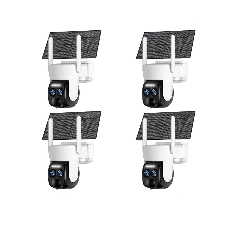 4K Beveiligingscamera – Veiligheidscamera – Toezichtcamera – Buitenbeveiliging – Beveiligingsset – Kleurennachtzicht – Zonnepaneel & Draadloos
