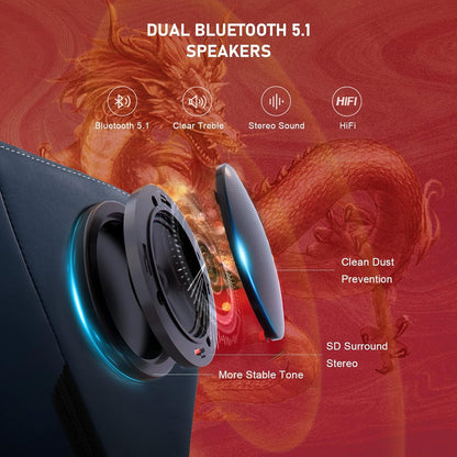 Gamingstoel – Gamestoel – Gaming Chair – Game Stoel – Bureaustoel – Bluetooth Speakers – Verstelbare Rugleuning Tot 150°