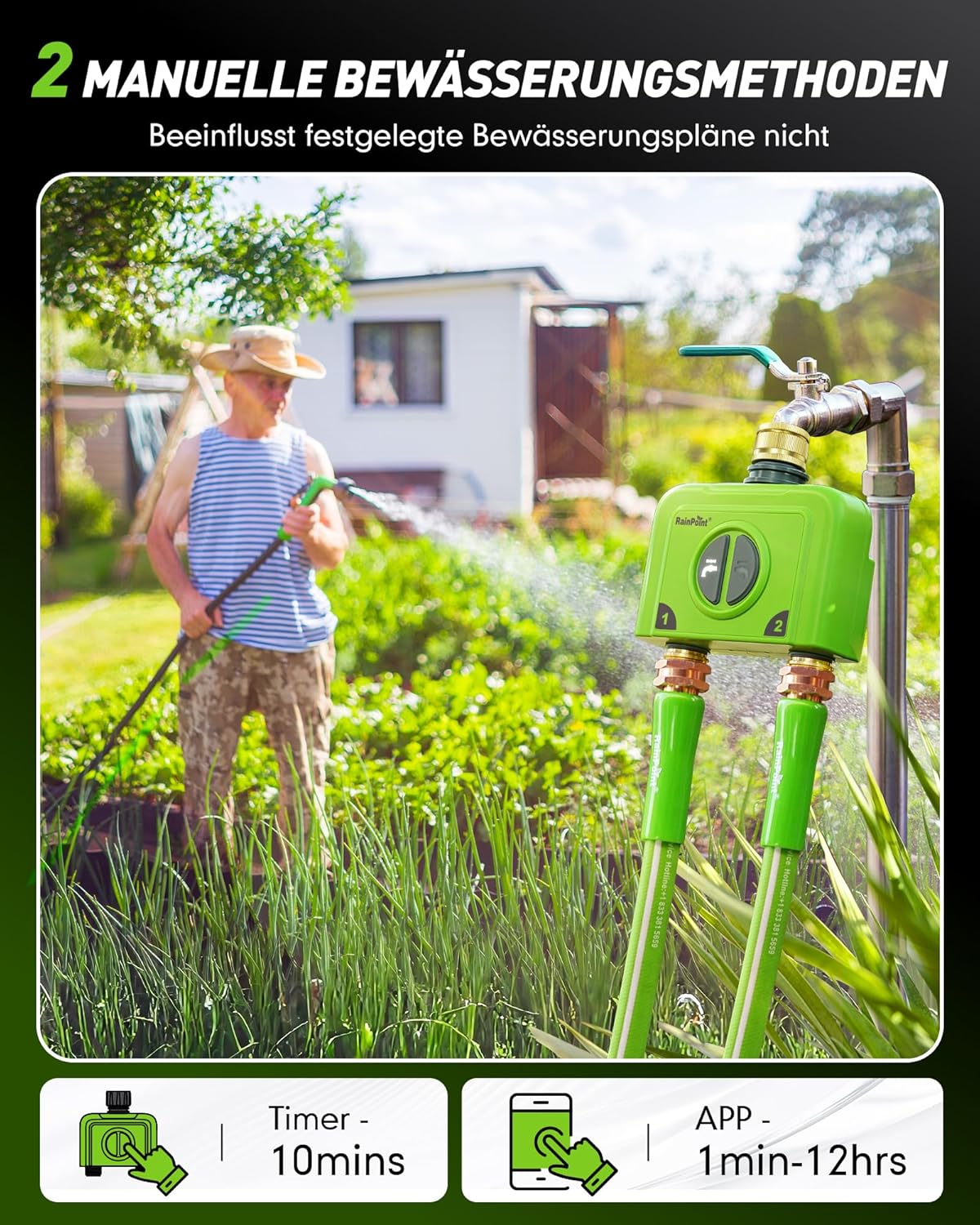 RAINPOINT IOB245-023 Irrigatiecomputer, wifi, 2 uitgangen
