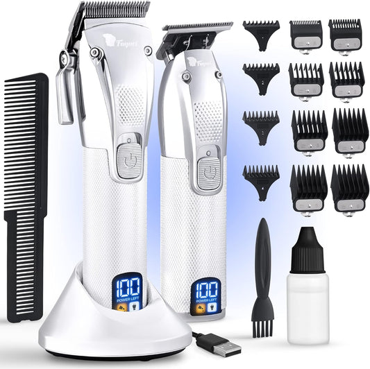 Fagaci Tondeuse Mannen met Turbo Kracht en Nauwkeurig Knippen, Trimmer for Men, Lange Batterijduur 5u Tondeuse, 3u Trimmer