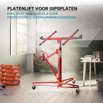 Platenlift XXL set - montagehulp XXL 350 cm + verlengstuk 140 cm - tot max. 465 cm en 68 kg
