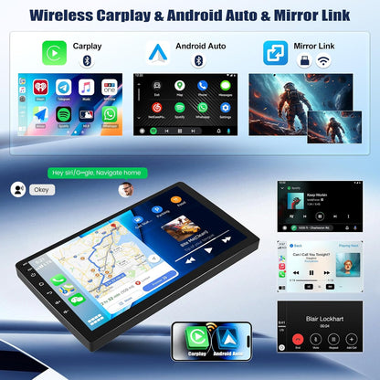 Android 15 Autoradio – Multimedia Systeem – Navigatie Radio – Draadloze CarPlay – Bluetooth Autoradio – 9 Inch Touchscreen – 8-Core Processor Met 6+128GB Geheugen