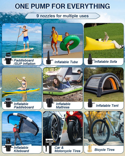 Lytool 50 psi elektrische pomp voor SUP met lucht oplaadbaar op- en afpompen