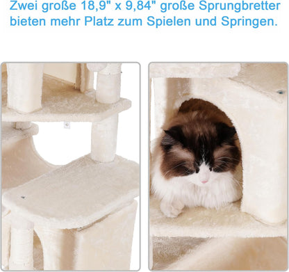 Krabpaal XXL – Kattenboom – Krabmeubel – Klimpaal – Speelpaal – Voor Grote Katten – 180 cm Hoog – Stabiel Met Sisal Touw