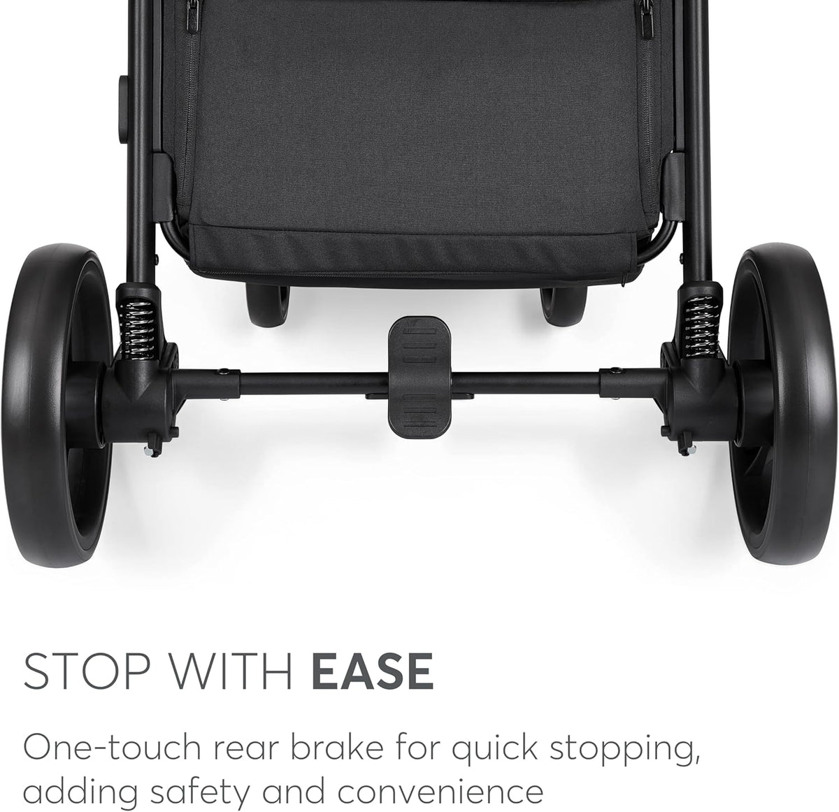 KikkaBoo Urban Kinderwagen, licht, vanaf de geboorte tot 22 kg, compact, EVA-wielen met vering, verstelbaar stuur, zwart
