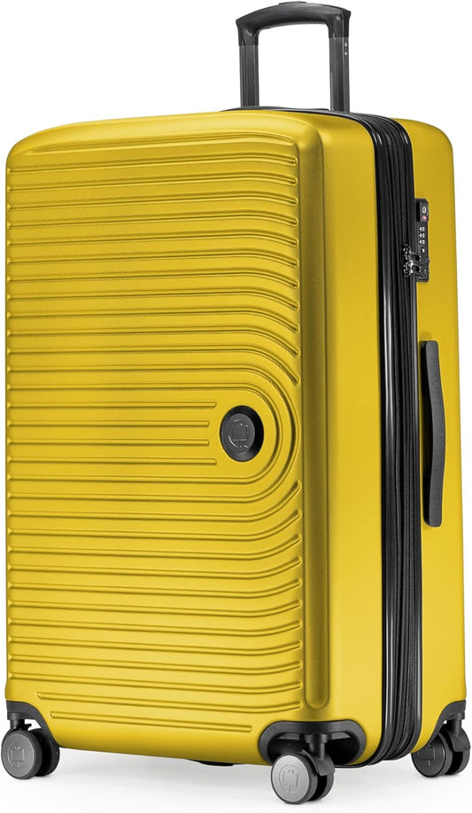 Hauptstadtkoffer Mitte - Grote hardschalige koffer, TSA, 4 wielen, check-in bagage met 8 cm volumevergroting, 77 cm, 130 liter, geel