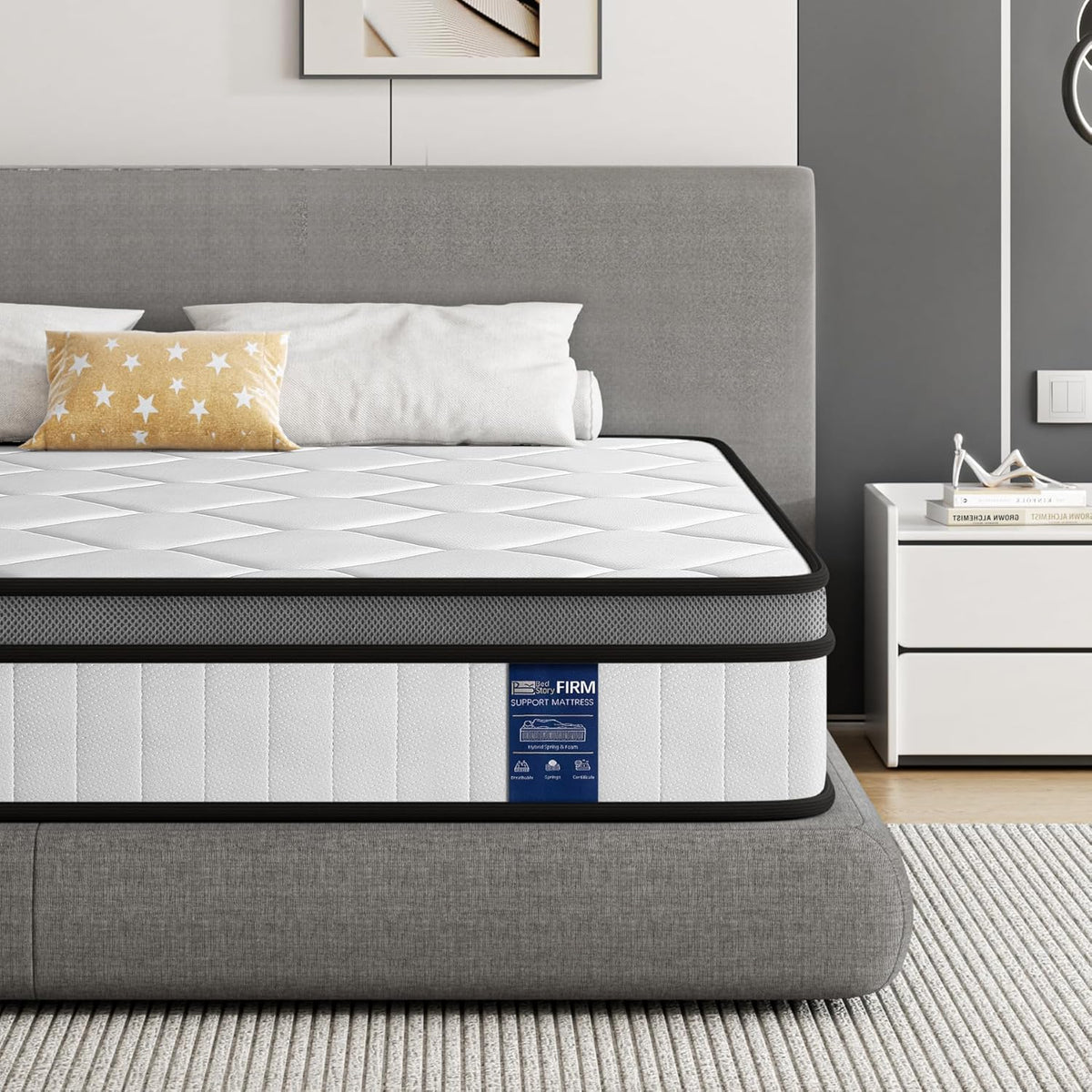 BedStory Matras, 160 x 200 cm, binnenveringmatras, H3, hoogte 20 cm, pocketveringmatras, middelhard, orthopedisch, Öko-Tex gecertificeerd, matras voor kinderen en volwassenen