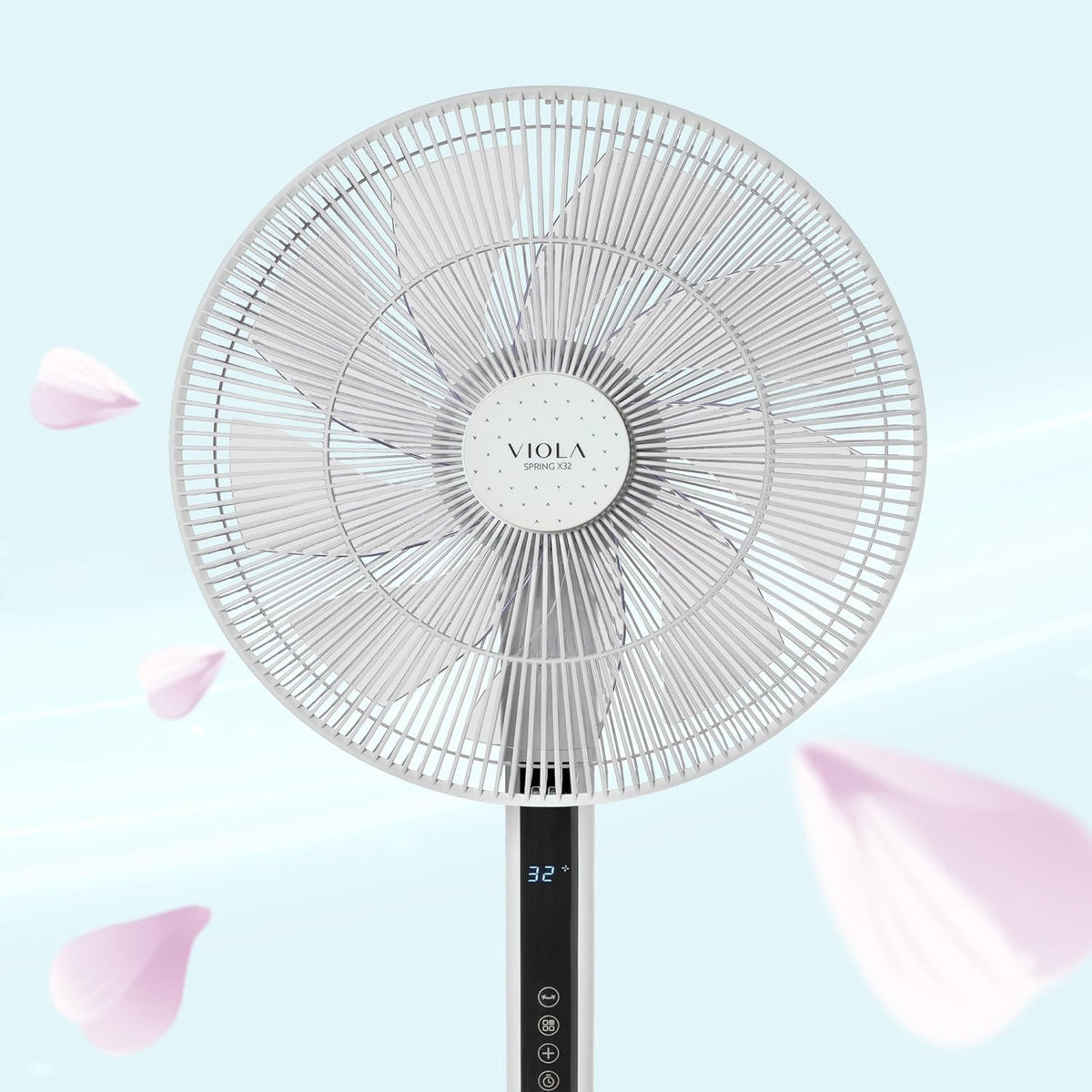 Staande ventilator – Vloerventilator, Voetventilator, Statiefventilator, Ventilator op voet – 25 dB Slaapstand – 32 Snelheden, 320° Oscillatie