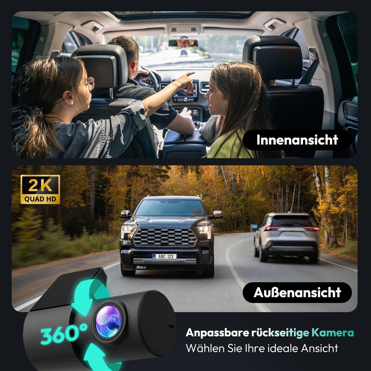 Dashcam Auto Voor Achter – Autocamera – Autodashcam – Dubbele Dashcam – Camera Voor En Achter – Echte 4K Voorcamera – GPS & WiFi