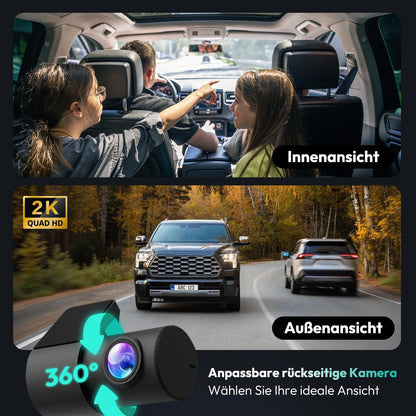 Dashcam Auto Voor Achter – Autocamera – Autodashcam – Dubbele Dashcam – Camera Voor En Achter – Echte 4K Voorcamera – GPS & WiFi