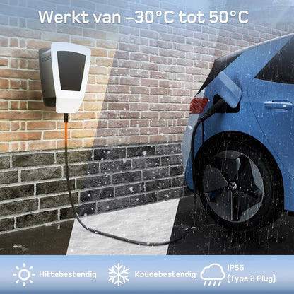 dé Type 2 Oplaadkabel Open Einde 11kW [3-fase|25m|16A] voor Wallbox/Laadstation Vervangingskabel