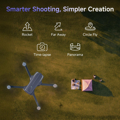 Ameta Drone met Camera 4K Professional, S20 Pro GPS Drone voor Kinderen en Volwassenen met Auto Return/ 50 Minuten Vliegtijd/Follow Me/Intelligente Modus/Gebarenbediening, Onder 249g