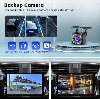 Hikity Autoradio 1 Din mit Apple Carplay Android Auto Auto Radio Touch Display mit 9 Zoll Bildschirm Mirror Link FM USB SWC Autotadio Bluetooth mit Rückfahrkamera