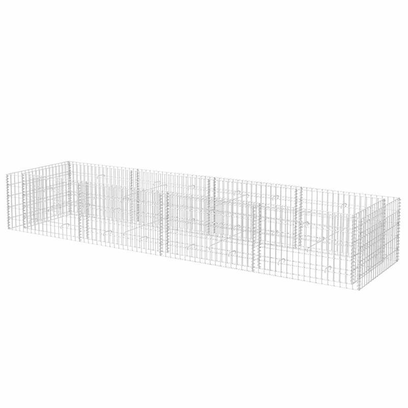 Bloementuinbak – Plantenbak – Moestuinbak – Verhoogde Bak – Tuinbak Staal Argento – Weerbestendig – Extra Groot 360x90x50 cm