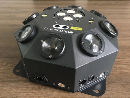 Beweegbaar hoofdlicht, 150 W RGBW 4-in-1 led-DJ-podiumverlichting, DJ-verlichting met oneindige rotatie en geactiveerd geluid, voor bruiloft, DJ-feestjes en live-huis