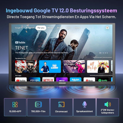 Portable Monitor 4K 18.4 Inch Portable Monitor with Google TV OS, UHD 3840 * 2160,HDR,85% NTFC,IPS Portable Screen for Mac Laptop PC Xbo PS5 Phone USB C/HDMI, VESA Compatible, Built-in Stand - QUORE