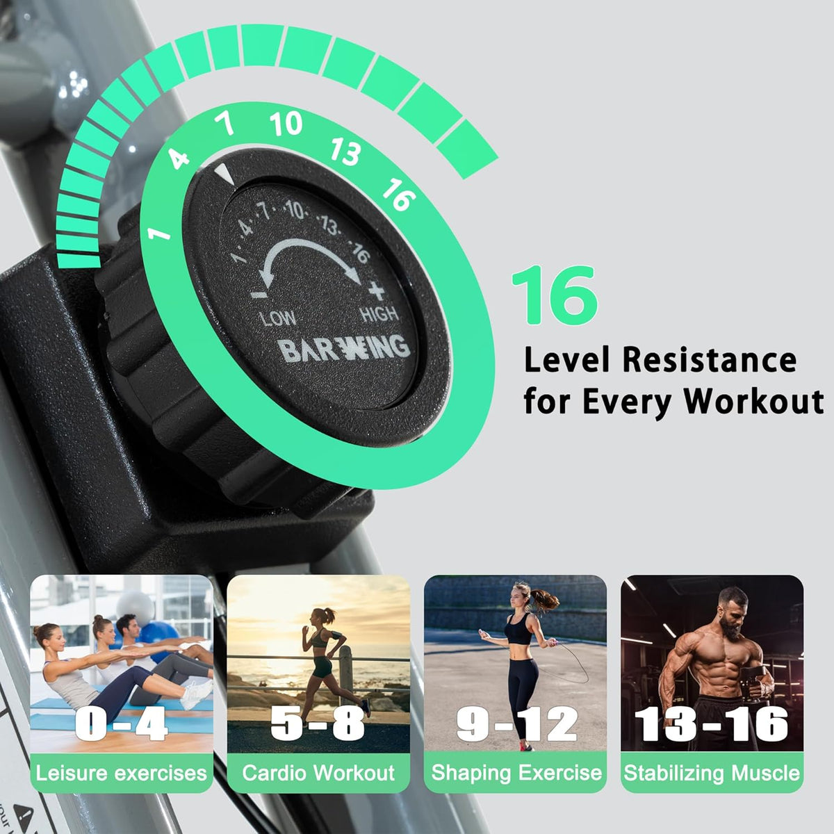 Hometrainer – Fitnessfiets – Spinningfiets – Indoor Bike – Opvouwbare Hometrainer – Magnetische Weerstand 16 Niveaus – Volledig Verstelbaar Zadel en Stuur