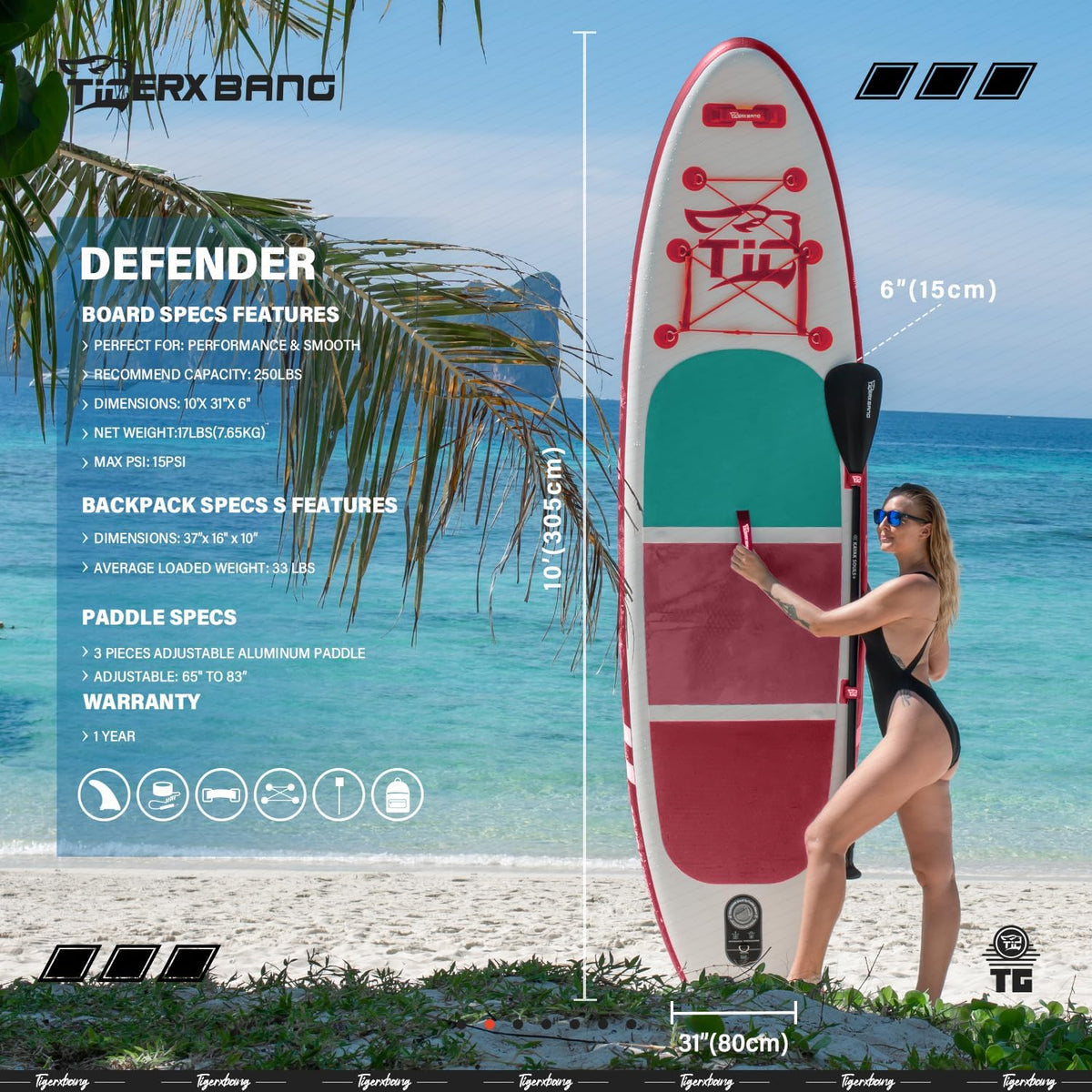 SUP Boards Stand Up Paddling Board, Opblaasbare Paddleboards Defender-Pro-collectie