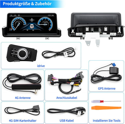 Autoradio BMW 3-serie – Android Autoradio – Multimedia Systeem – Navigatiesysteem – Touchscreen Radio – 10,25 Inch HD Scherm – 4G SIM & CarPlay Android Auto