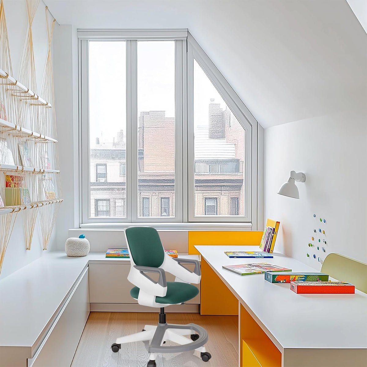 hjh OFFICE Kinder bureaustoel KID FLEX Stof Petrol