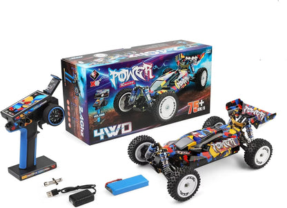 RC Auto – Radiografisch Bestuurbare Auto – RC Racer – Elektrische Raceauto – Offroad Buggy – 1:12 Schaal – 75 km/u Topsnelheid – Vierwielaandrijving met Oliegedempte Schokbrekers