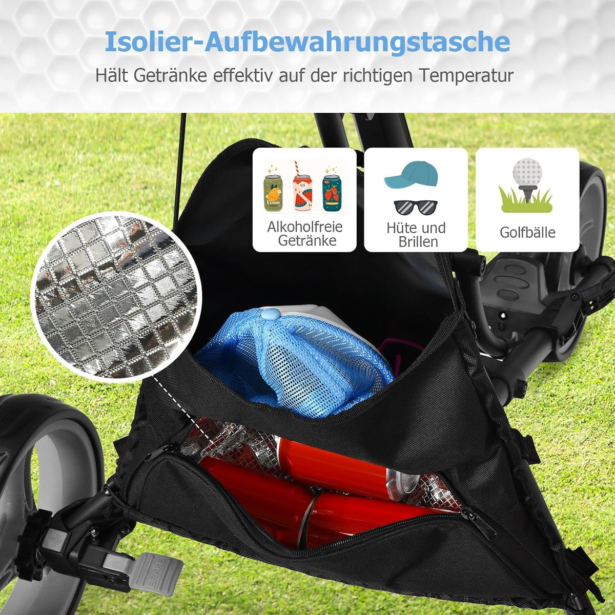 FANTASK Unisex - Golf Trolley voor volwassenen