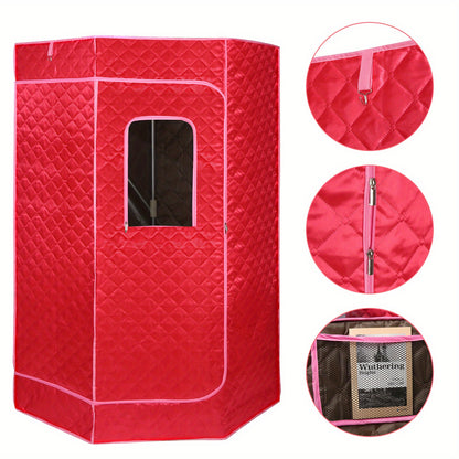Sauna – Saunatent – Stoomsauna – Binnensauna – Draagbare Sauna – 90x90x180 cm – Zonder Elektriciteit – Met Ingebouwde Douchestoel en Ventilatieraampje