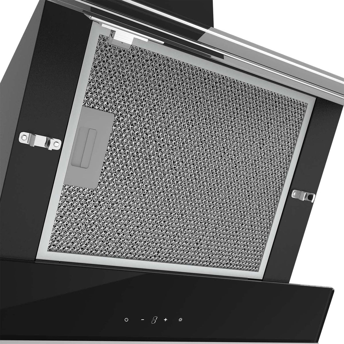 CIARRA CBCB6736N Afvoerluchtafvoer zwart Afzuigkap 750 m³/h aanraakbediening afvoerlucht/recirculatie Afzuigkap 60cm Breed Roestvrij staal Afzuigkappen, 3 prestatieniveaus LED-verlichting