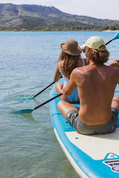 Wattsup - Sup Stand Up Paddle Opblaasbare Marlin 12'5-378x89x15cm Dropstitch - Compleet Pakket: peddel leash pomp draagtas - Tot 185kg -Blauw