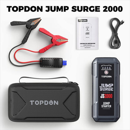 Auto Noodstarter – Jumpstarter – Starthulp – Startbooster – Accubooster – 12V – 2000A Piekstroom – 16000mAh Powerbank