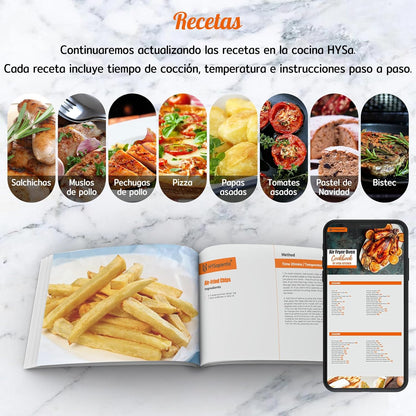 HYSapientia® 24L heteluchtfriteuse XXL, mini-oven met convectie 1800 W, mini-oven mini-oven met digitaal led-touchscreen, heteluchtoven 8 programma's, pizzaoven, airfryer XXL
