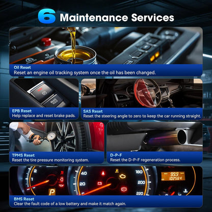MA200 V6 OBD2 Scanner for Ben.z/Land Rover/Porsche/BM.W/Volvo/V.A.G, All System Car Diagnostic Tool with 6 Services, Oil/BMS/EPB/SAS/DP-F/TPMS Reset, Auto VIN, Battery Test, Lifetime Update