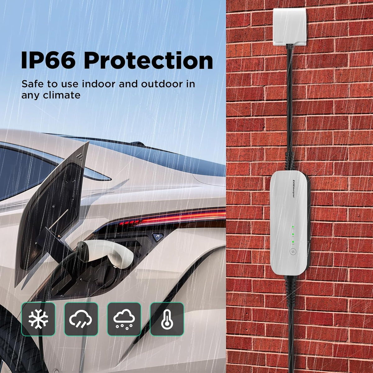 <font dir="auto" style="vertical-align: inherit;"><font dir="auto" style="vertical-align: inherit;">        EV Charger Type 2 Schuko Portable Wallbox with Carrying Bag for All Electric Vehicles & Plug-in Hybrid Cars 3.6kW 10/13/16Amp 6 Meter Single Phase