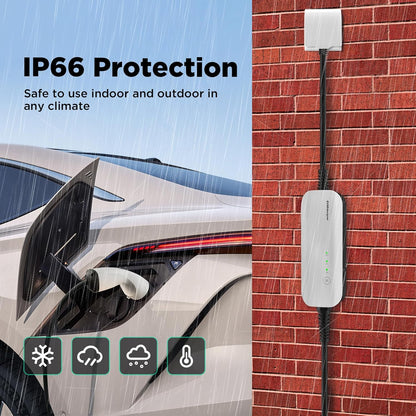 <font dir="auto" style="vertical-align: inherit;"><font dir="auto" style="vertical-align: inherit;">        EV Charger Type 2 Schuko Portable Wallbox with Carrying Bag for All Electric Vehicles & Plug-in Hybrid Cars 3.6kW 10/13/16Amp 6 Meter Single Phase