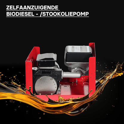 Bio dieselpomp stookoliepomp zelfaanzuigend 230V/750W 80l/min automatisch pistool overhevelingspomp