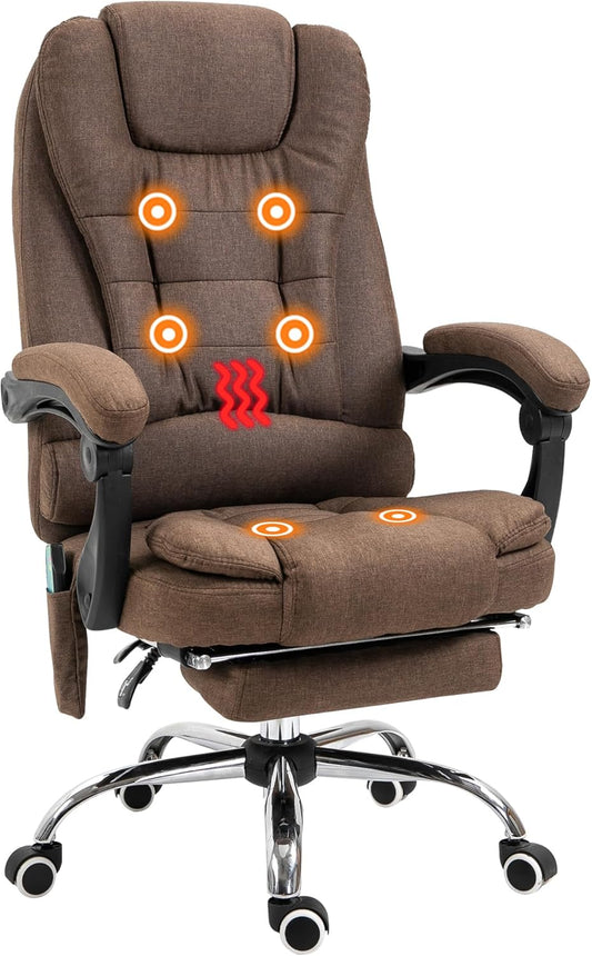 Massage Bureaustoel – Bureaustoel – Massagestoel – Ergonomische Stoel – Werkstoel – 6 Massagepunten – Verwarmingsfunctie in Lendengebied