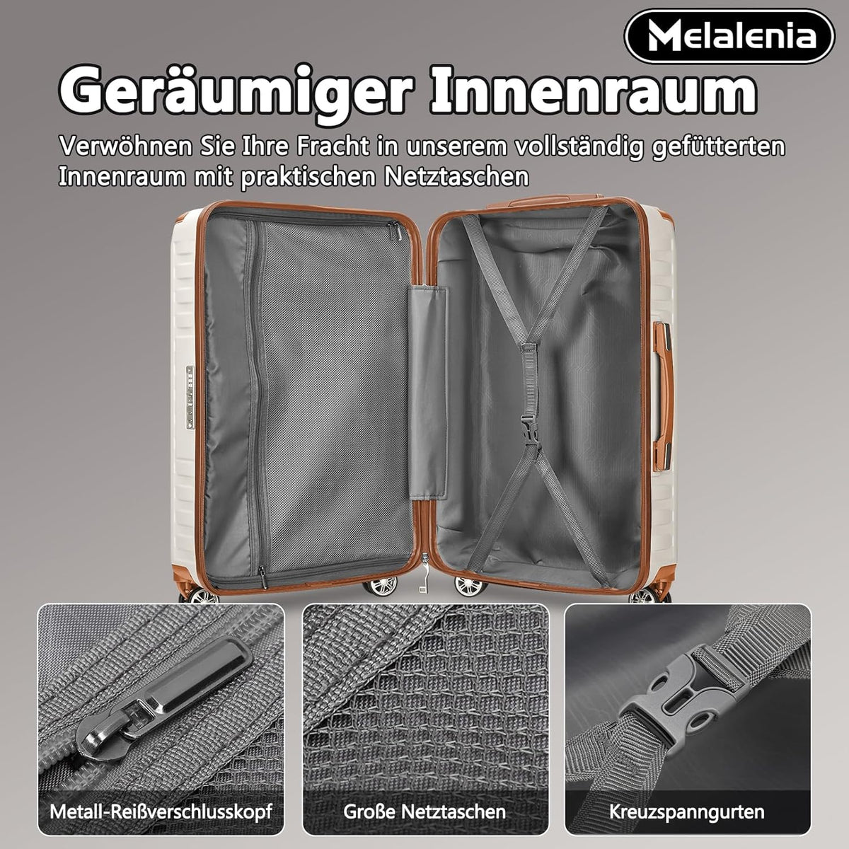 Melalenia ABS harde grote koffer, 28 inch bagage met dubbele spinnerwielen,TSA reisbagagesloten