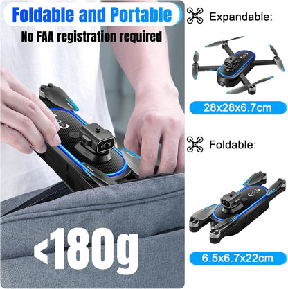 Drone met camera, 1080P, drone-camera met 4,5 inch lcd-display, 2 batterijen, motor zonder weegschaal, optische stroom, FPV-drone RC quadricopter voor beginners