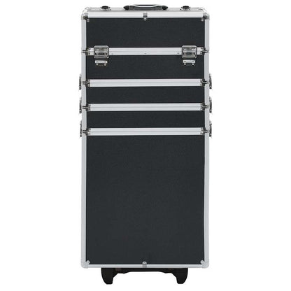 Make-up Organizer – Make-up Opberger – Cosmetica Opbergdoos – Skincare Organizer – Make-up Organizer Opbergkast – Zwart – Stevig Aluminium & ABS – 4 Niveaus Met Uitbreidbare Planken