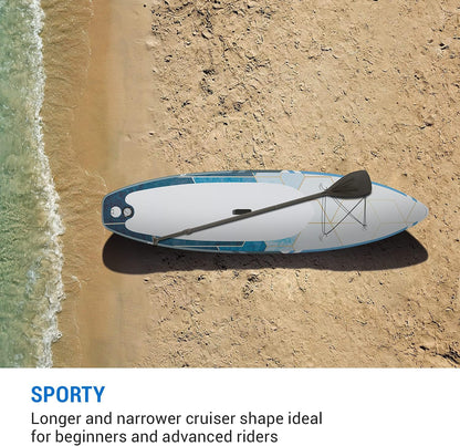 Capital Sports Lanikai Cruiser Opblaasbaar stand-up paddleboard, sup, sup board, set: board + peddel + riem + rugzak + pomp, cruiservorm, telescopische peddel