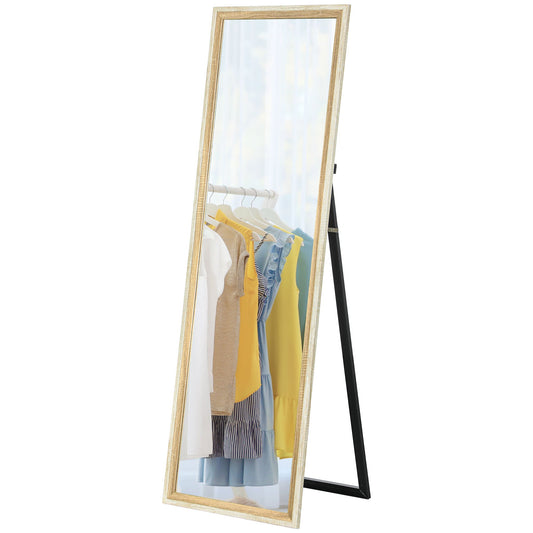 Staande Spiegel – Passpiegel – Vloerspiegel – Full Length Spiegel – Vrijstaande Spiegel – Kantelbaar – Metalen Gouden Frame – 160x40 cm