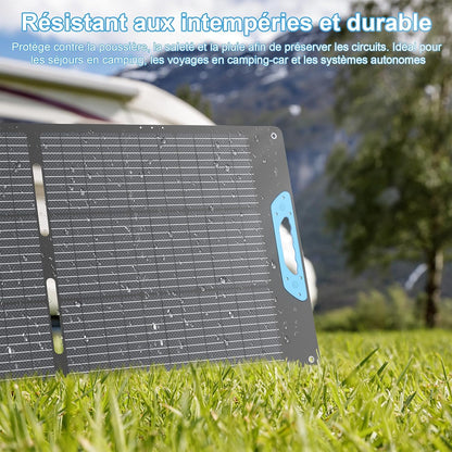 Opvouwbaar zonnepaneel 400 W, monokristallijn met 23,5% rendement, IP67 waterdicht - incl. standaard en Anderson adapter, compatibel met powerstation, generator, camper, camping