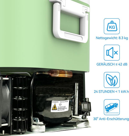 BINGI Compressor Koelbox, 12.8 Liter Draagbare Auto Koelkast, 12/24 V DC en 230 V AC, Mini-koelkast Voor Auto, Vrachtwagen, Camping, Camper en Thuis